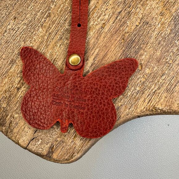Portland Leather CHILI RED Butterfly Charm FAST SHIP Monarca Charm NEW FAST SHIP - Picture 6 of 6